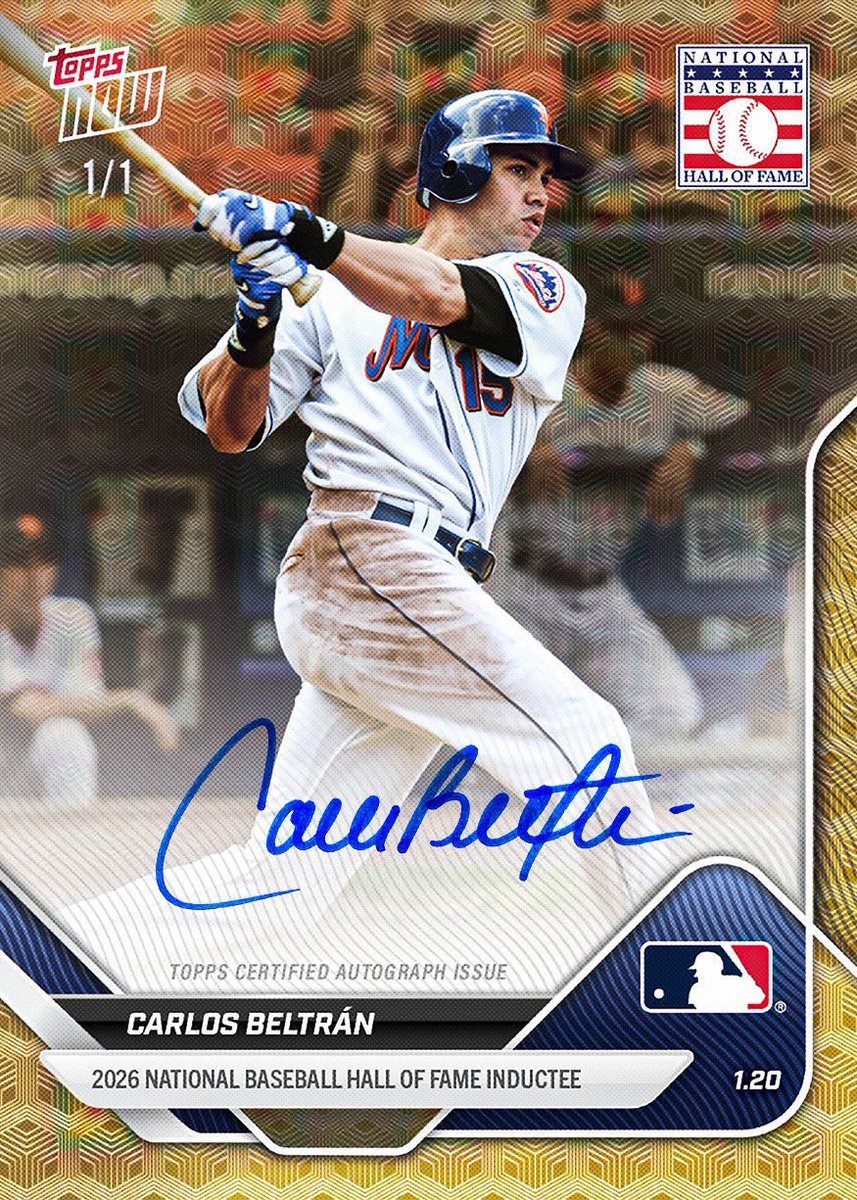 JUST IN: Carlos Beltran’s first trading cards as a HALL OF FAMER have arrived 🔥