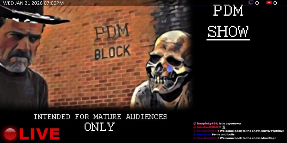 PoorDeadMan's tweet image. The PoorDeadMan show is #LIVE on @Twitch !!! 
Come hang out with me 🖤

🡆 Click Here: ift.tt/VCPGo34 

#VTuber #VTuberEN #Twitch #Gaming #FYP #Gamer #YouTube