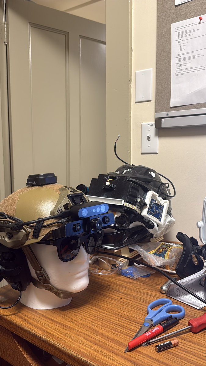 I always love the explanation when people walk into my dorm room and just see two huge helmets on my desk.

I really need a workspace.