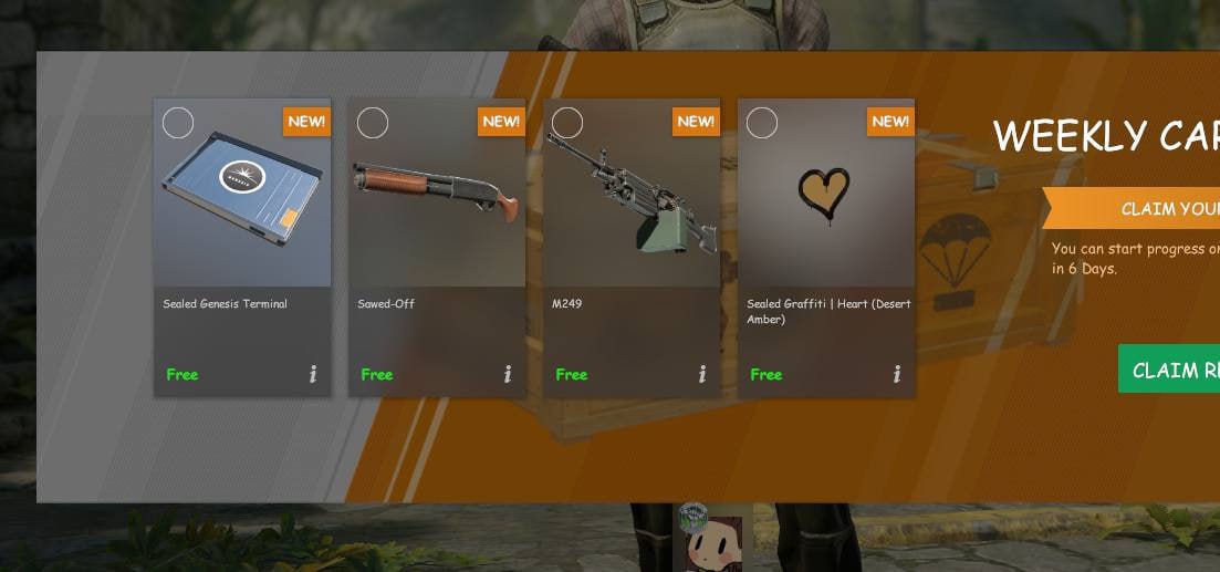 🛑🛑🛑The weekly drop is broken — instead of skinned weapons, players are receiving default models, so opening it right now is not recommended. 🛑🛑🛑