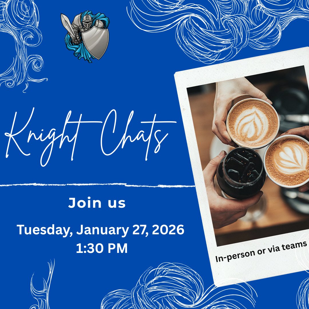 Knight Chats- Tuesday, January 27th @ 1:30 PM psqr.io/816D33Mw2u via <a href="/ParentSquare/">ParentSquare</a>