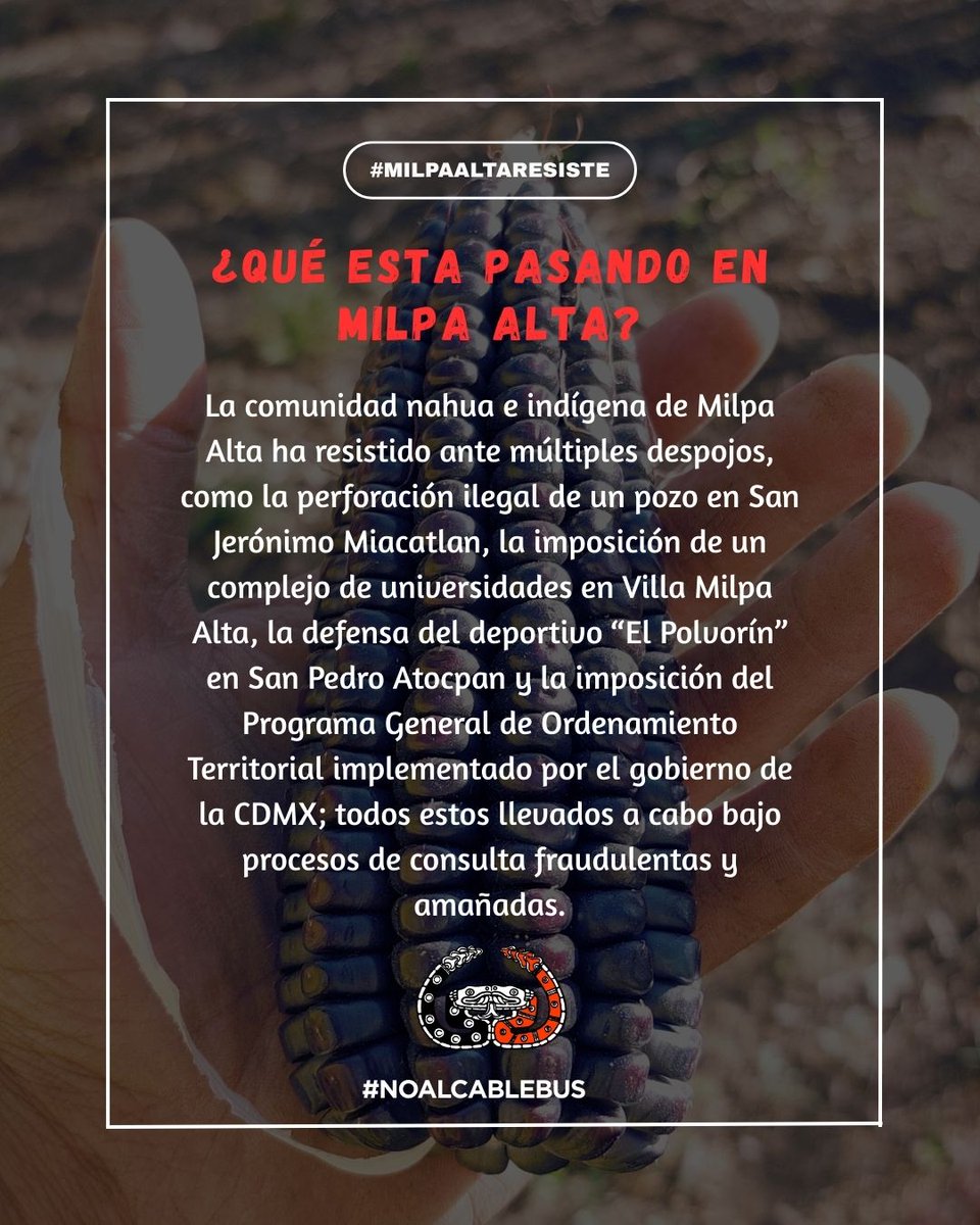 CNI_Mexico's tweet photo. En la CDMX el pueblo originario de Milpa Alta conserva su identidad, costumbres y organización, se enfrenta a los intereses inmobiliarios impulsados por los gob que apuestan al desmedido crecimiento urbano e industrial que amenaza el territorio de los bosques.
#MilpaAltaResiste https://t.co/IEXghW8D7G