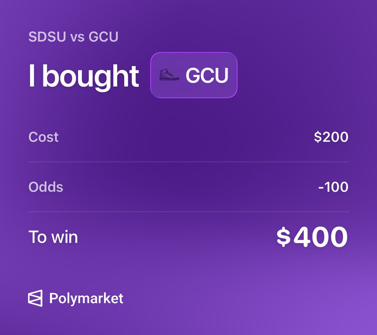 McBetss's tweet image. Grand Canyon is winning at home tonight ✍️ 

LIKE/RT for $20 when we HIT❤️

No one has better odds on this game than Polymarket👀

Be ready to take our profit after a quick start🔥