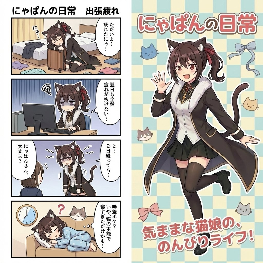 疲れが取れないし、眠いねぇ でもがんばるよ～🙌 にゃぱんの日常