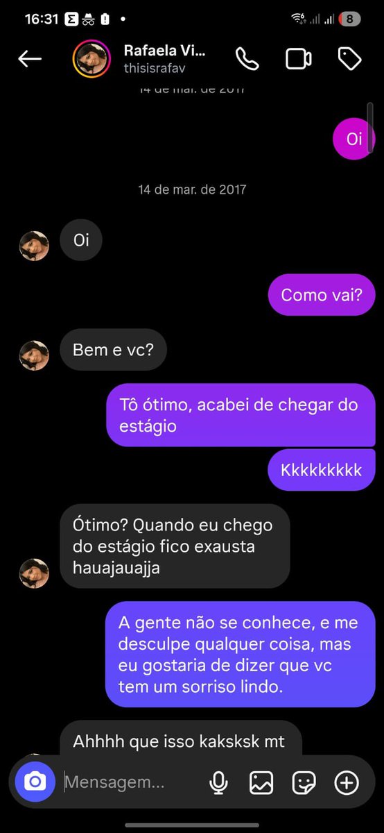thisisrafav's tweet image. Há 9 anos meu noivo tentava flertar comigo no Instagram