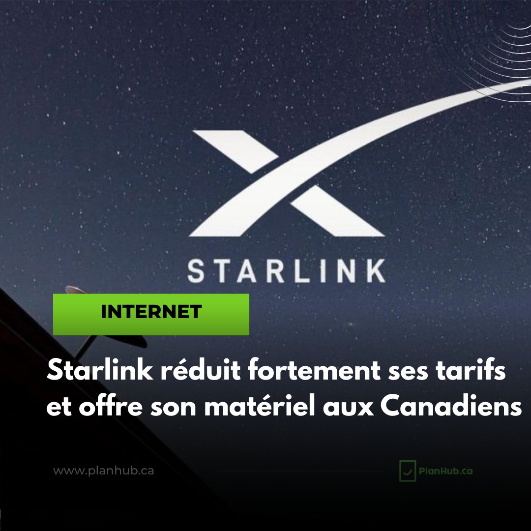 Le service d’internet par satellite Starlink, détenu par SpaceX, devient soudainement beaucoup plus abordable au Canada.
planhub.ca/blog/fr/starli…