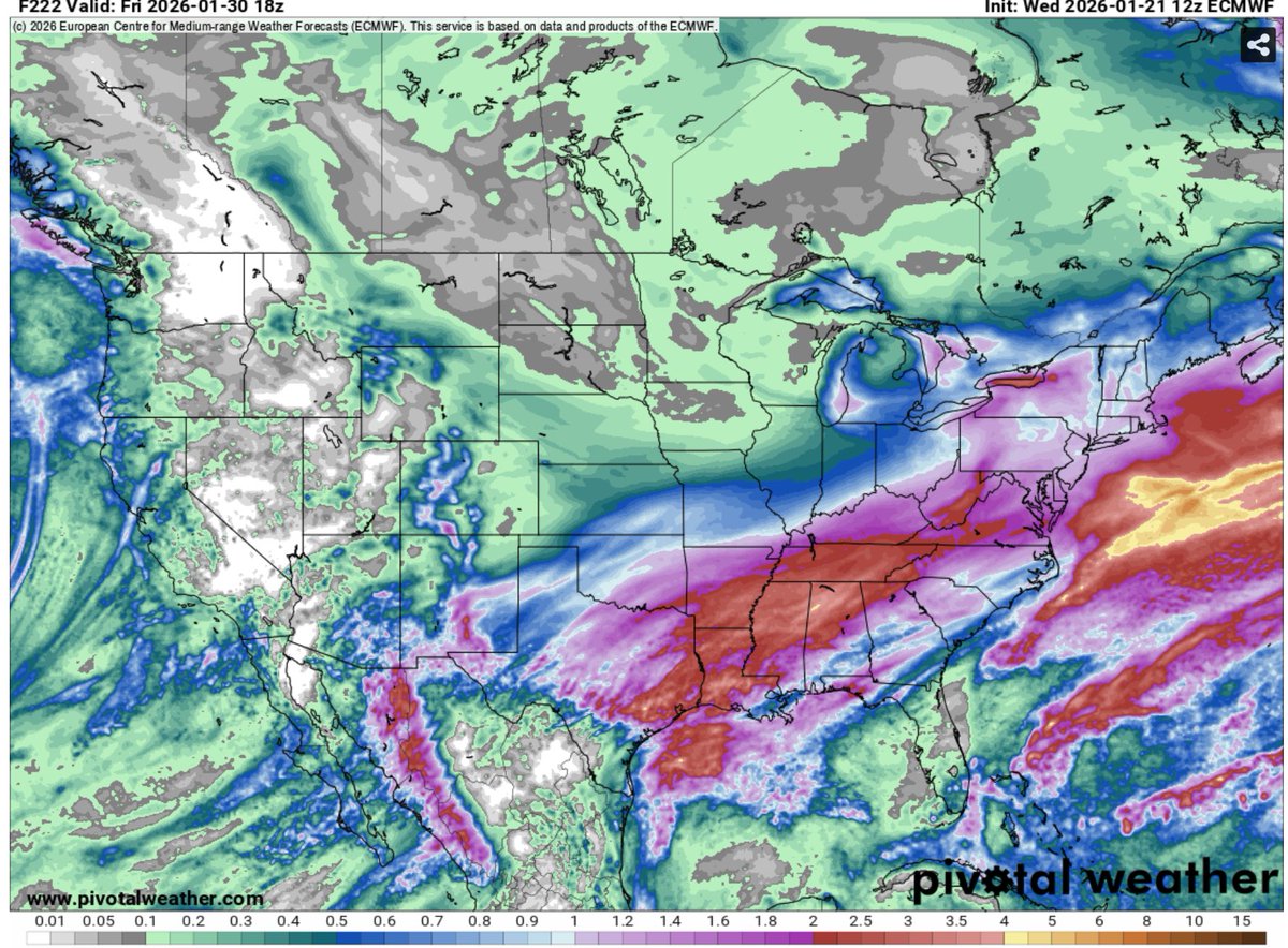 DixieChasing's tweet image. Man, only if that cold air could catch up it could've been a mega snowstorm. Like stupid snowfall totals with that amount of precipitable water values across central/Northern AL.
#wxwitter