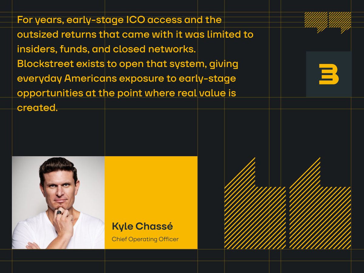 BlockStreetXYZ's tweet image. America is turning into the Crypto Capital of the World in the golden age of digital assets.

Blockstreet will ensure that this time around, the rising tide lifts all boats, not just the yachts.

Public access to promising, early-stage companies should be equitable for everyone,…