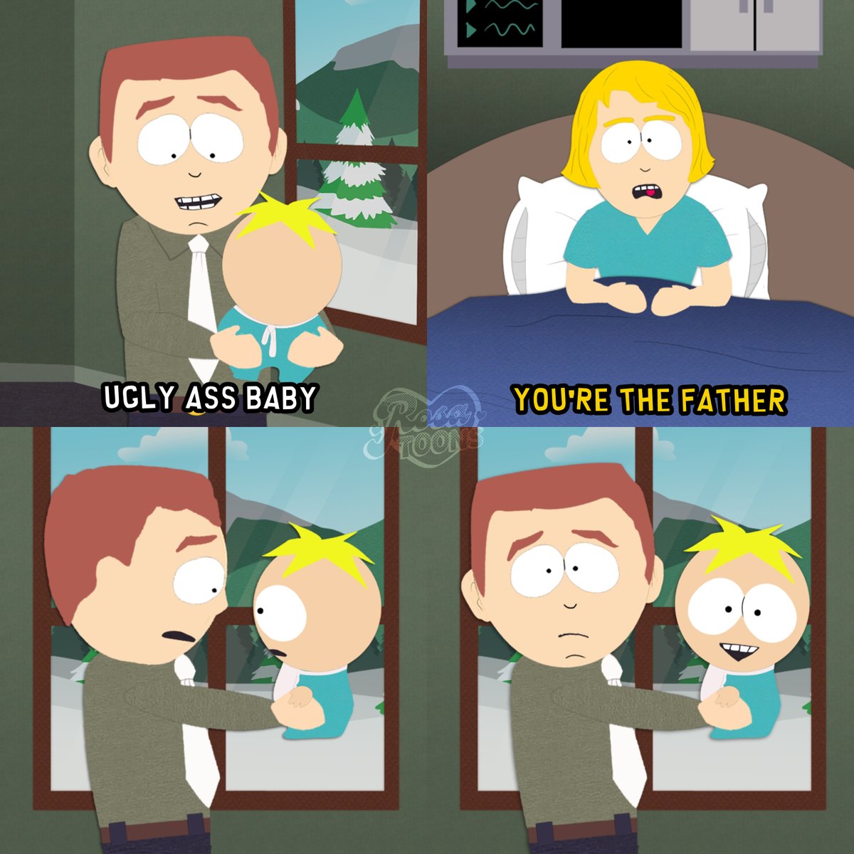 RosaToons's tweet image. I remembered that Butters' parents say he's ugly

#SouthPark #fanart #AU #comic #humor