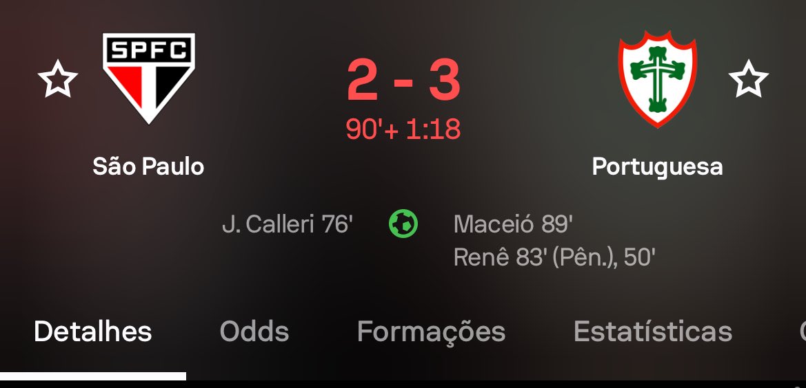 tem time grande querendo cair pela primeira vez esse ano