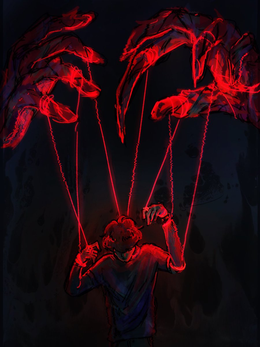 zombieby3rs's tweet image. my strange obsession of drawing will byers suffering in red