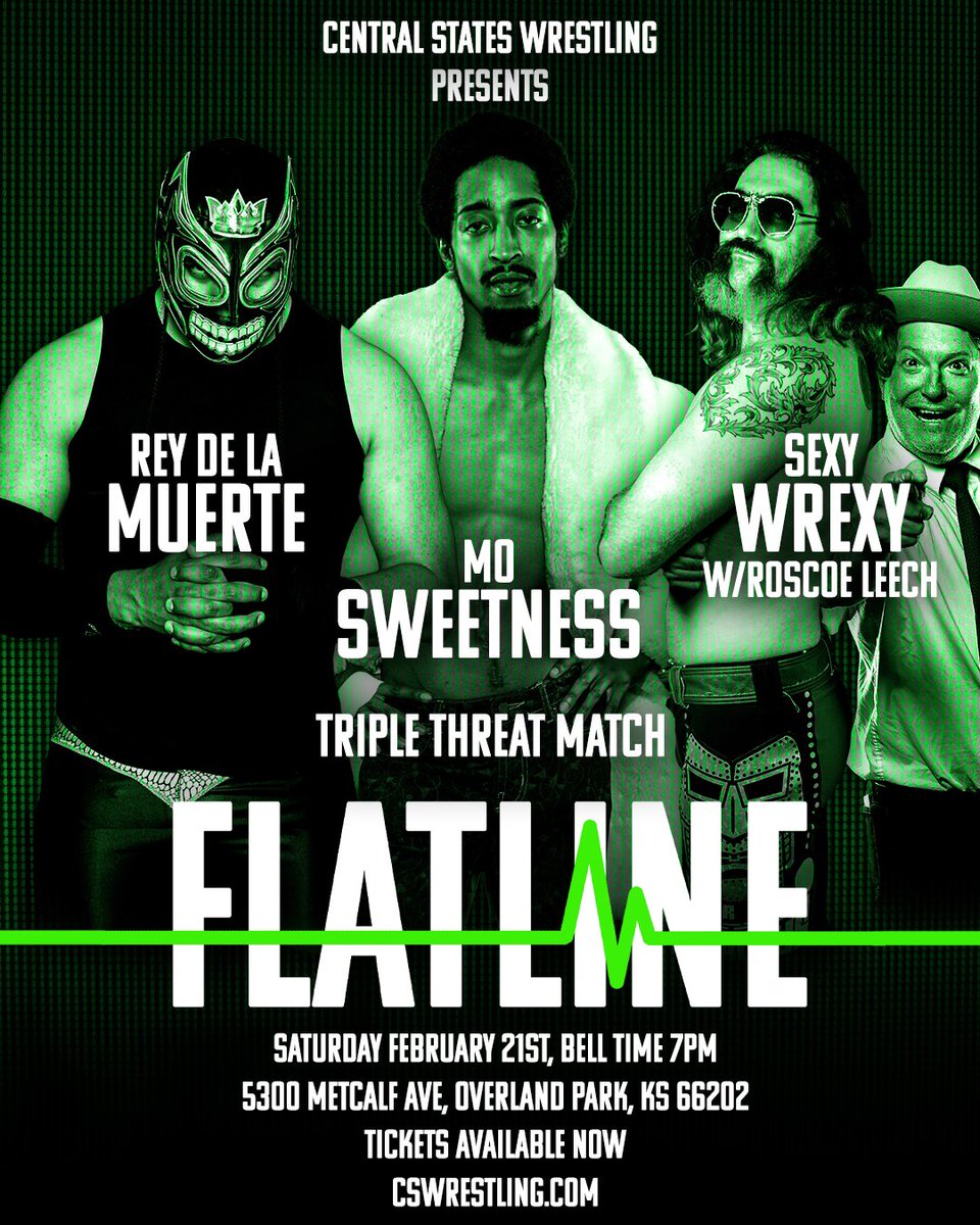 cswwrestlingkc's tweet photo. ⚡ TRIPLE THREAT COLLISION ⚡
Rey De La Muerte vs Mo Sweetness vs Sexy Wrexy.
From breakout debuts to CSW staples, now they collide in one match where momentum changes everything.

📆 Feb 21
⏰ Doors 6 | Bell 7
📍 Overland Park, KS
🎟️🔗 in bio https://t.co/OuWrzySQQI