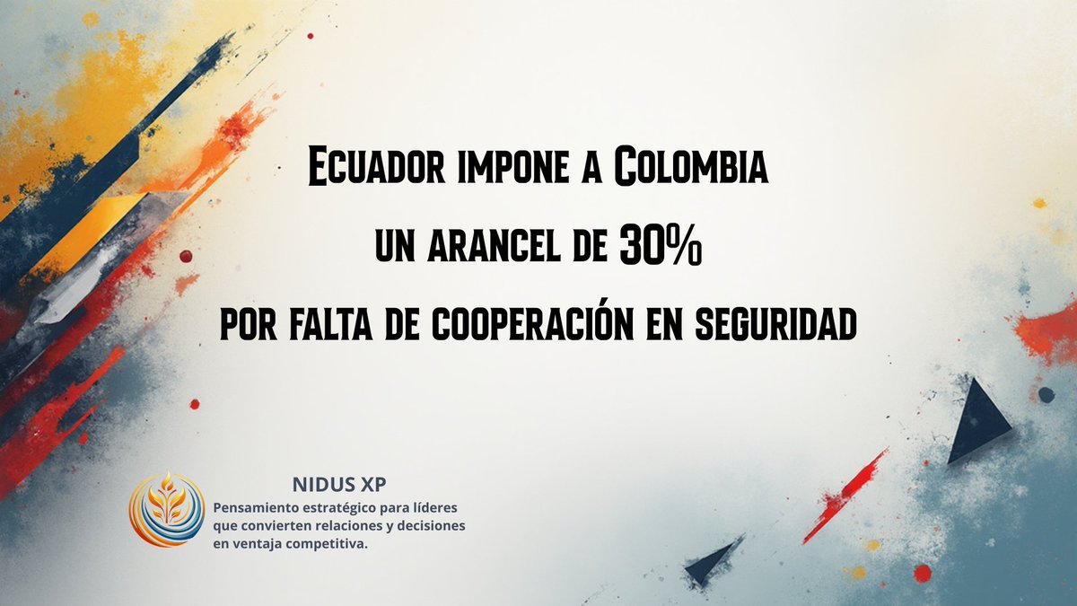 marioabrilf's tweet photo. El arancel del 30% no es político. Es riesgo comercial.
El precio deja de mandar. Manda la estrategia.

Gerente colombiano:
• Recalcula hoy.
• Prioriza clientes clave.
• Activa aliados locales.
• Reduce dependencia país.

Esperar cuesta $$.
Decidir compra tiempo. https://t.co/Ti4ICeLg62