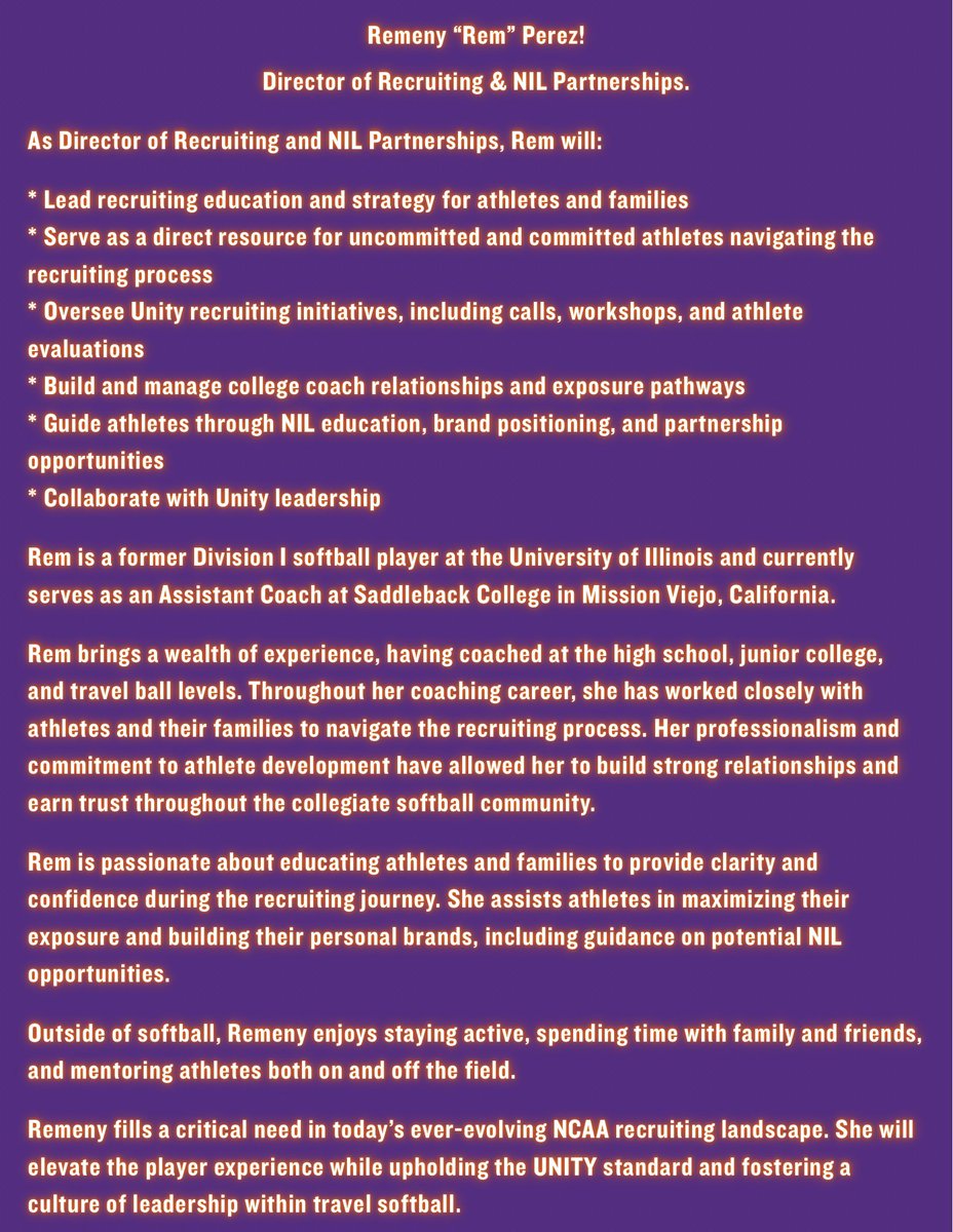Unity Softball tweet media