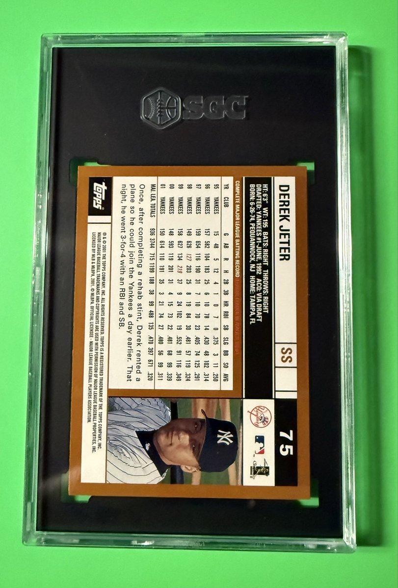 2002 Topps Derek Jeter SGC 9 $25 bmwt included