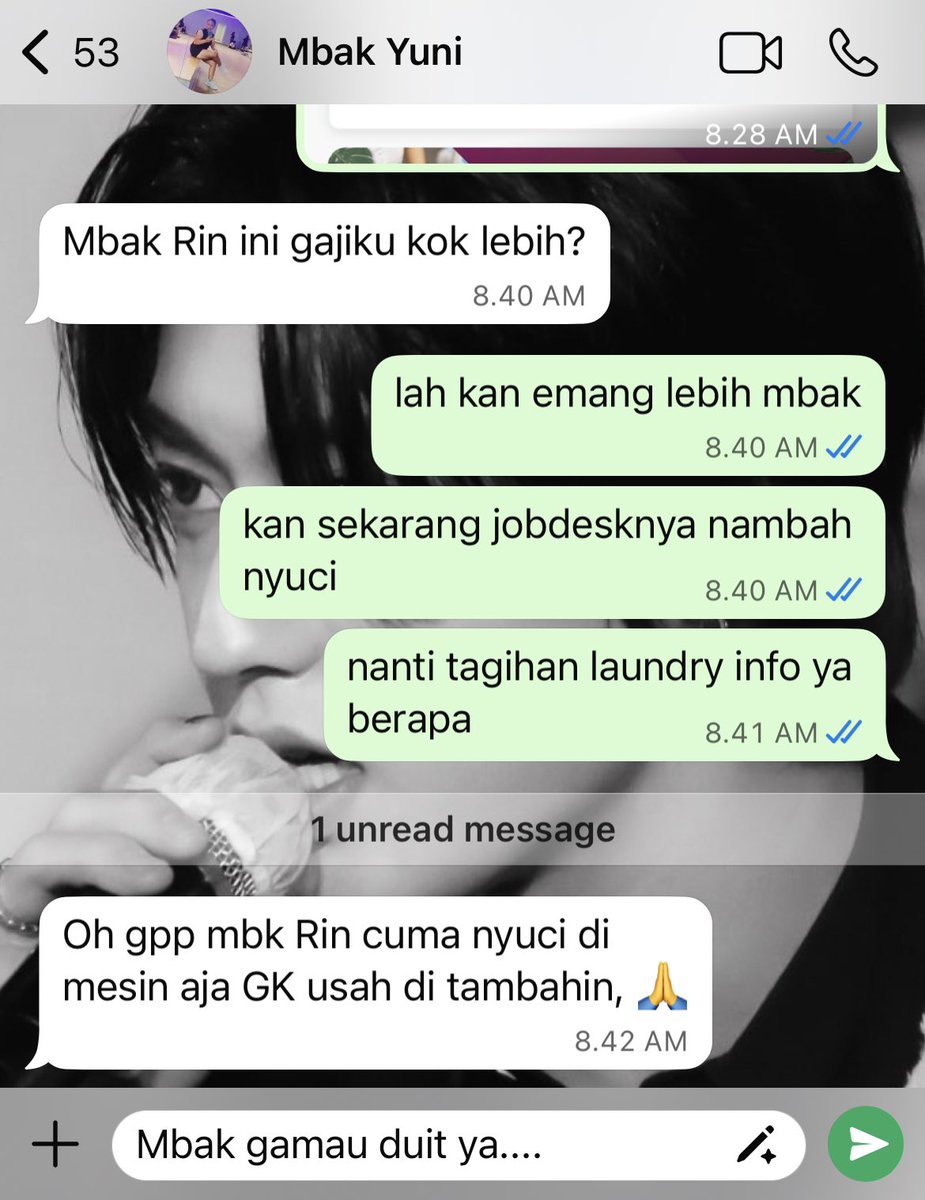 .............. Jujur ini ART gue kaga mau duit apa gimana sih. Baru kali ini orang dinaikin gajinya kaga mau...