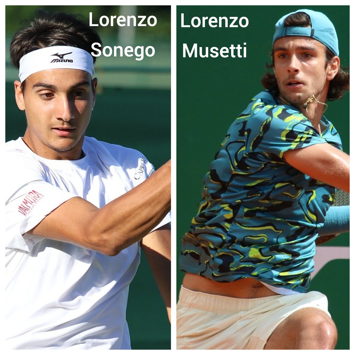 Since 1877 Wimbledon, this is the1⃣st time in Grand Slam history that players with the first name of 𝗟𝗼𝗿𝗲𝗻𝘇𝗼 face each other in a Grand Slam match when 𝗟𝗼𝗿𝗲𝗻𝘇𝗼 𝗠𝘂𝘀𝗲𝘁𝘁𝗶 plays against 𝗟𝗼𝗿𝗲𝗻𝘇𝗼 𝗦𝗼𝗻𝗲𝗴𝗼 <a href="/AustralianOpen/">#AusOpen</a> in R2. 🇮🇹 vs 🇮🇹