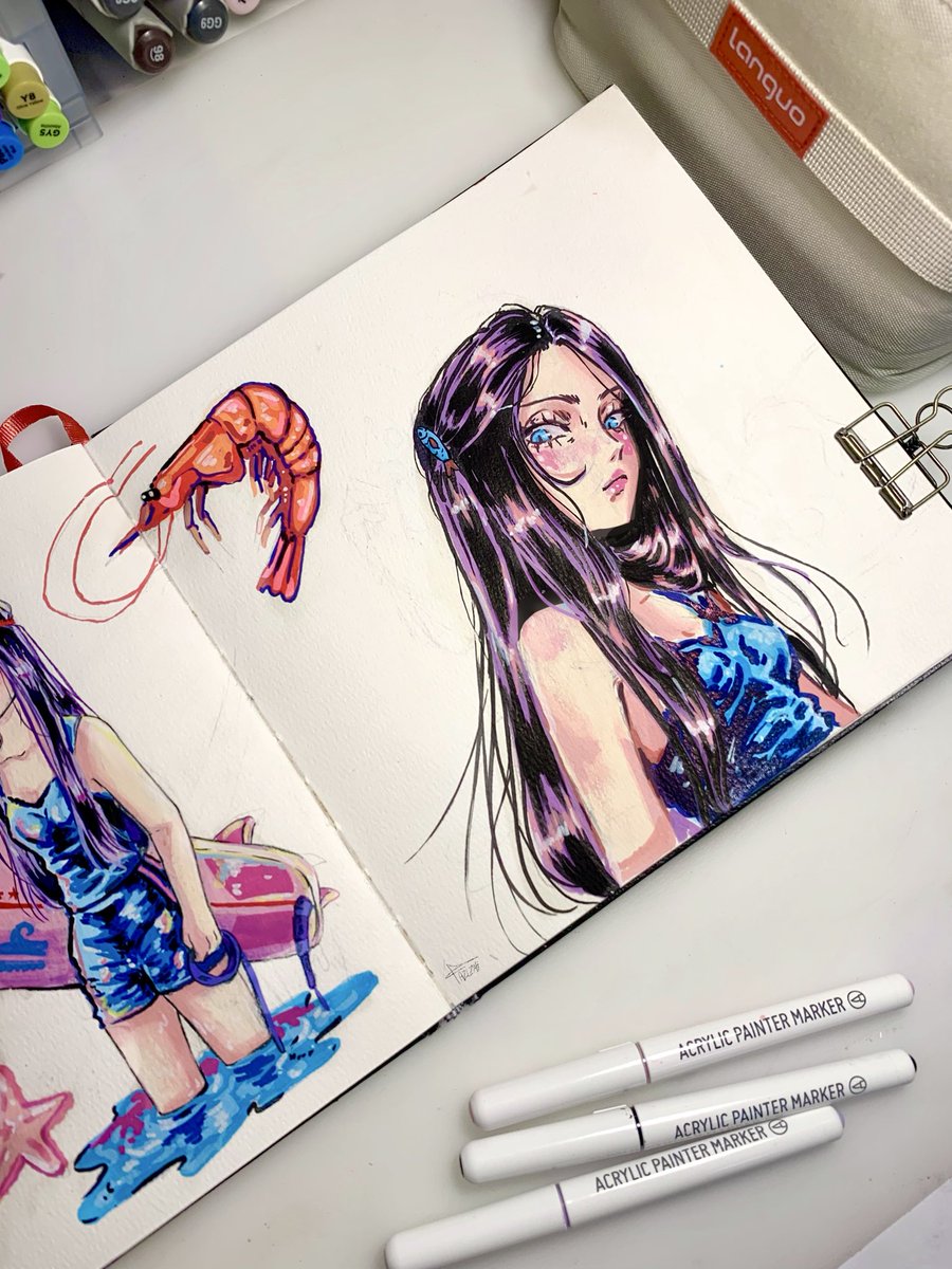 0judal's tweet image. اقيم الوان اكريليك ماركرز Languo  ١٠/١٠٠😭💖
#acrylicmarkers #languo