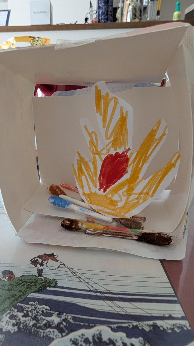 娘の制作物！我が娘ながら4歳でこれを作るのは凄い！！