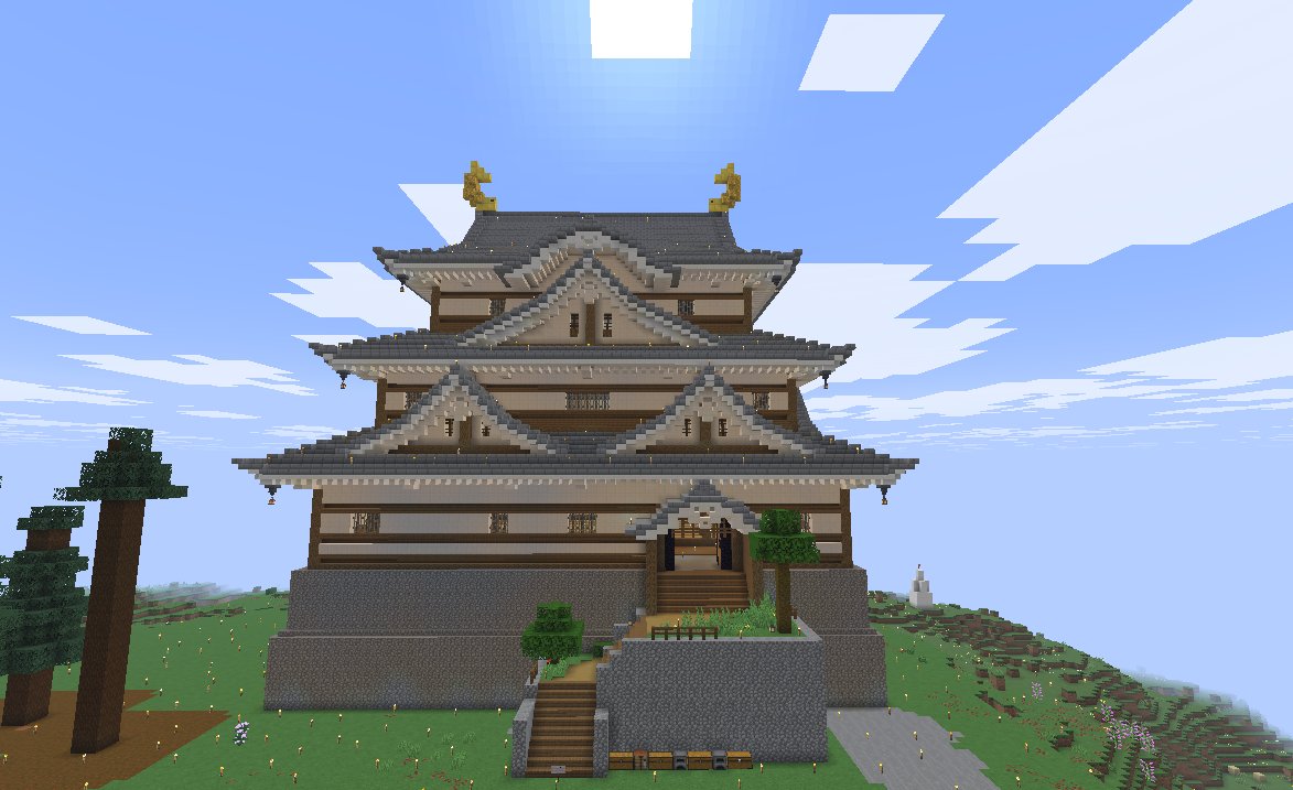 Kimi_jp827's tweet photo. このマインクラフトサーバーにて、去年の11月頃から建築し始めた天守閣の外装が完成いたしました。
(なお、内装への本格的着手はここからです。)
参考にさせていただいた動画↓
https://t.co/HpB6WvOCoH
https://t.co/LblAjilDJI
#VoiceMC
#Minecraft
#マイクラ https://t.co/8Bcw03D5T5