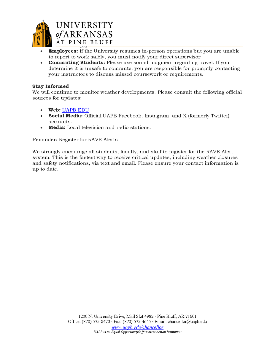 UAPB Official tweet media