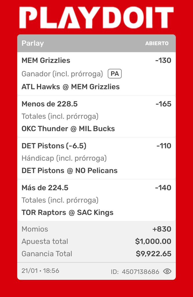 UrieelCabrera's tweet photo. #Parlay #NBA https://t.co/ULuyEJYs0S
