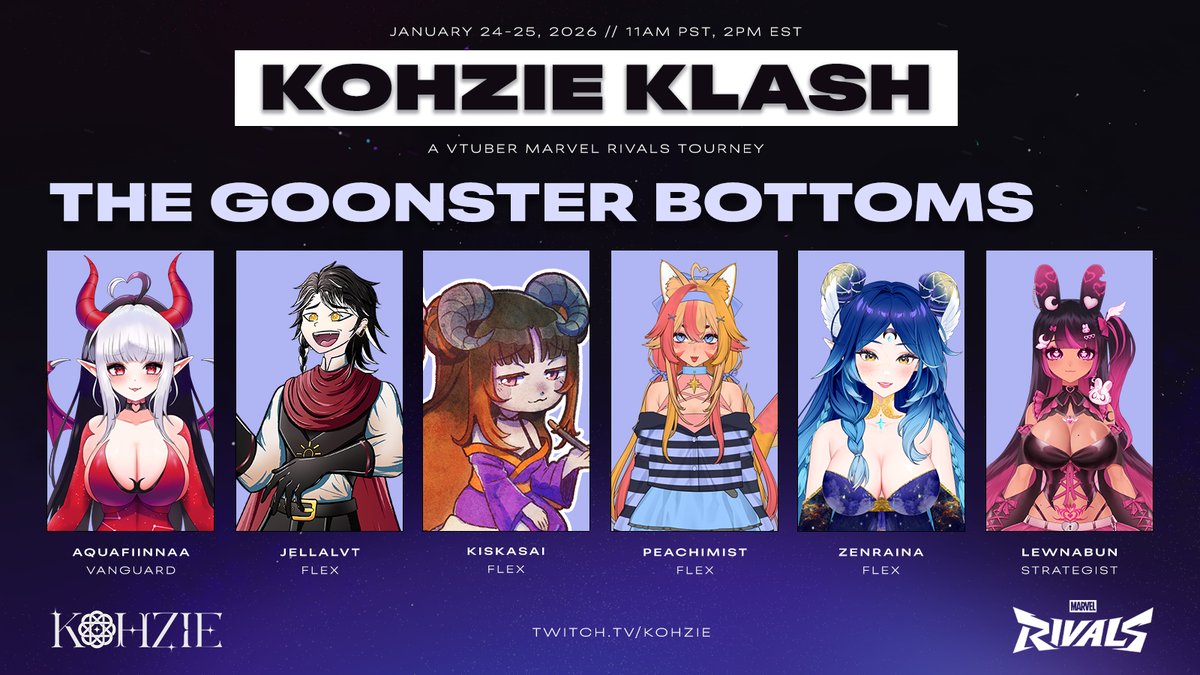 The Goonster Bottoms have joined the party!

<a href="/JellalVT/">Jellal Alaric</a> 
@peachimist
<a href="/aquafiinnaa/">Aqua✨❤️‍🔥Succubus Vtuber</a> 
<a href="/zenrainaVT/">Raina🌙💎| Celestial Fox Arc!</a> 
<a href="/lewnabun/">Lewna 🩷💉</a> 
<a href="/kiskasai/">Kisk~</a>