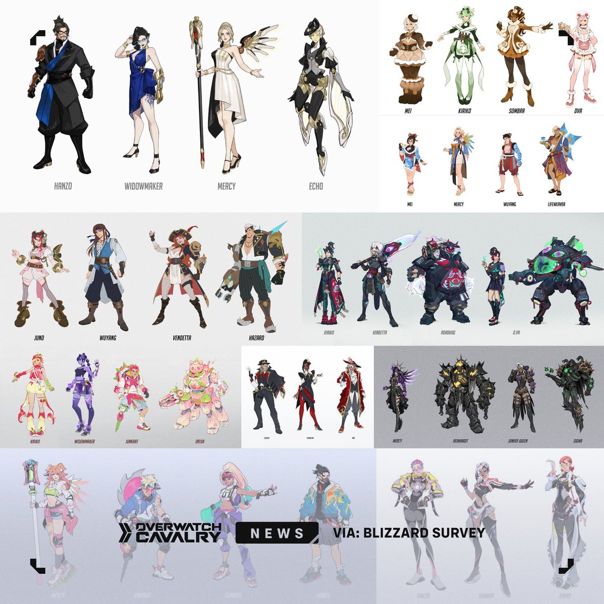 Alle Neuen #Overwatch2 Survey Skins 🎨

Bitte bemerke, dass dies zwar offizielle Concept Arts sind, aber es keine Garantie gibt, dass sie zum Spiel hinzugefügt werden.