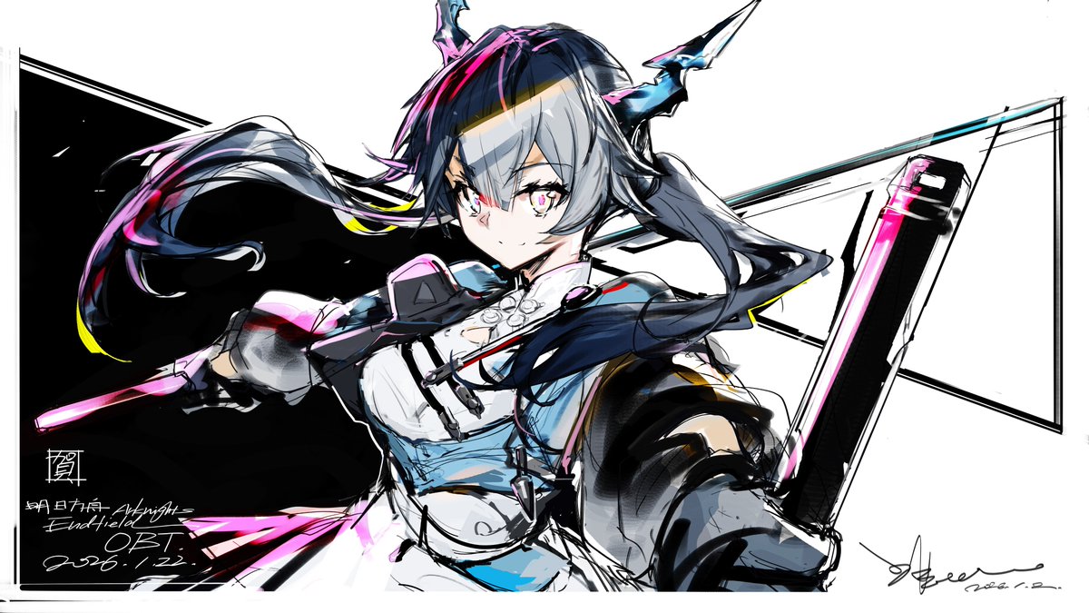 『アークナイツ エンドフィールド』が本日、全世界同時サービスインを果たしました。
これを記念してイラストを描きました。どうぞよろしくお願いいたします！
管理者様、ターヴェスへようこそ。

#エンドフィールド #ArknightsEndfield #明日方舟終末地 #명일방주엔드필드