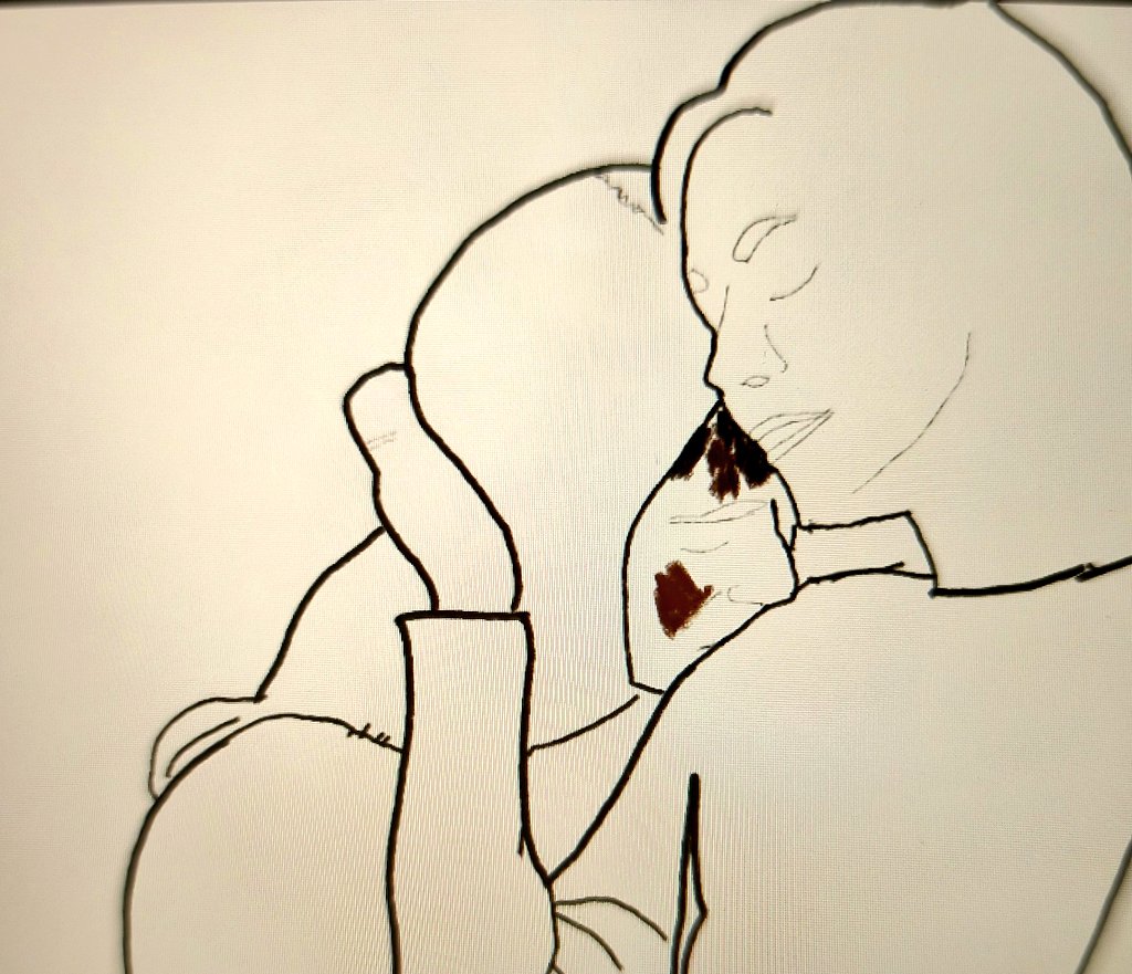 vm_tml's tweet image. se me cargó el lápiz y pinté solo dos milímetros de dibujo porque me estresé así que lo dejé😀 la con más paciencia soy