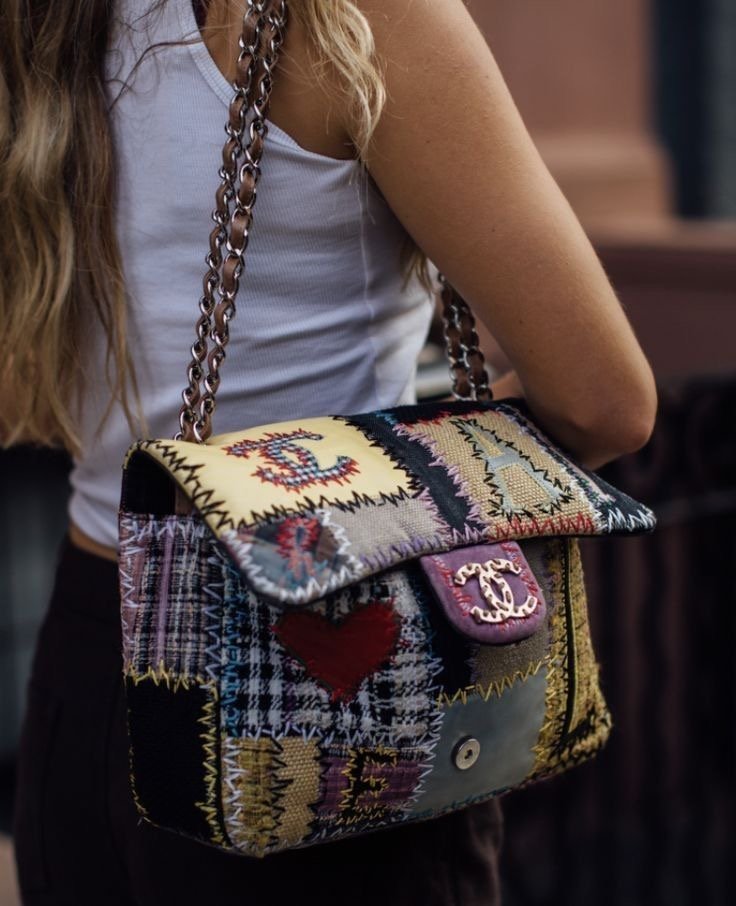 galactamelanin's tweet image. chanel patchwork jumbo flap (2011 cruise collection)