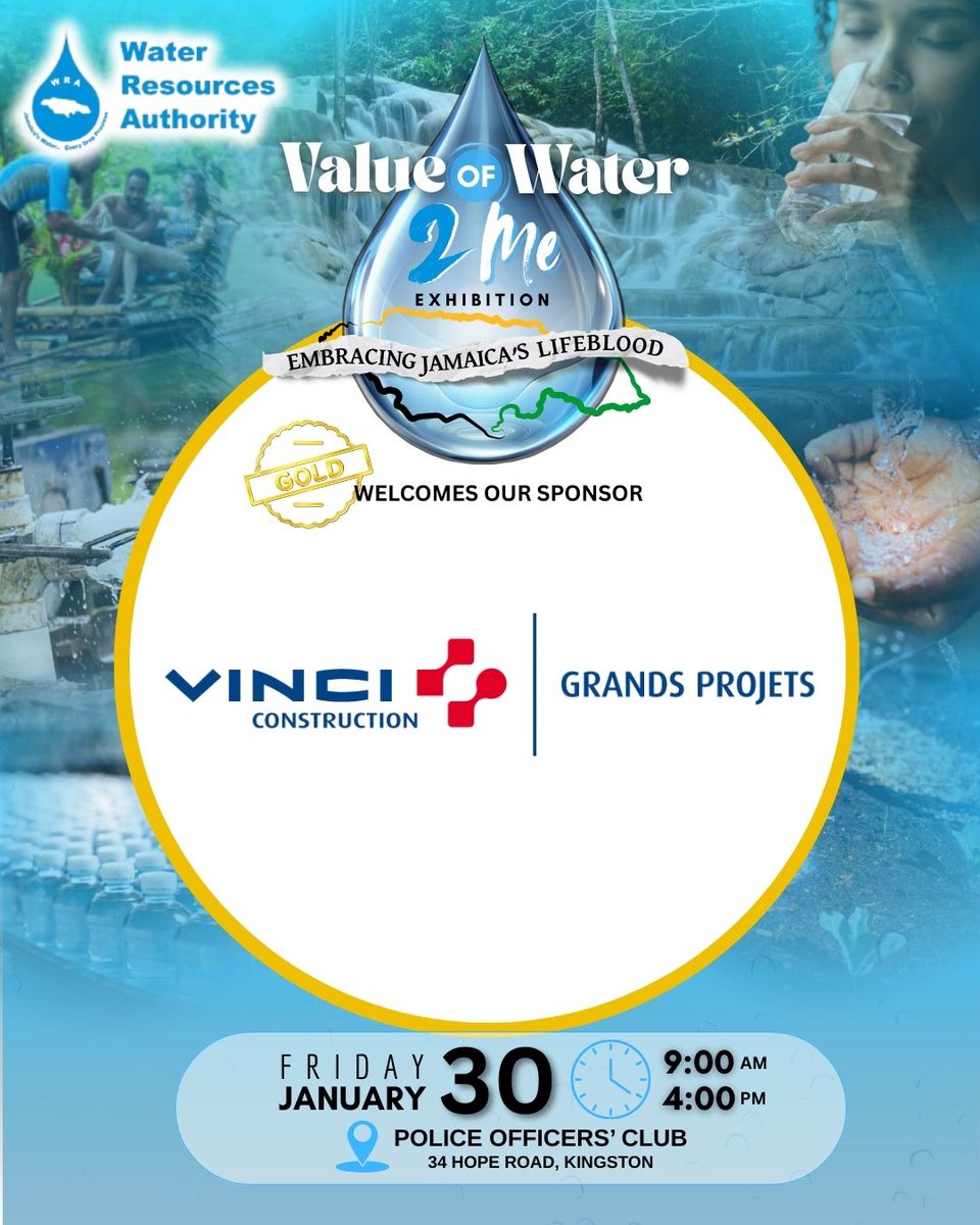 We welcome our sponsors and thank you for your support of Value of Water 2 Me. 

Your partnership helps bring water education to life.

#Water #Jamaica #Sponsor #Gold