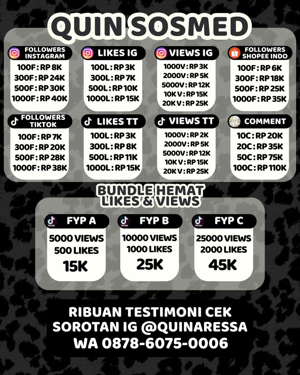 sevan / jual followers ig tiktok shopee tweet media