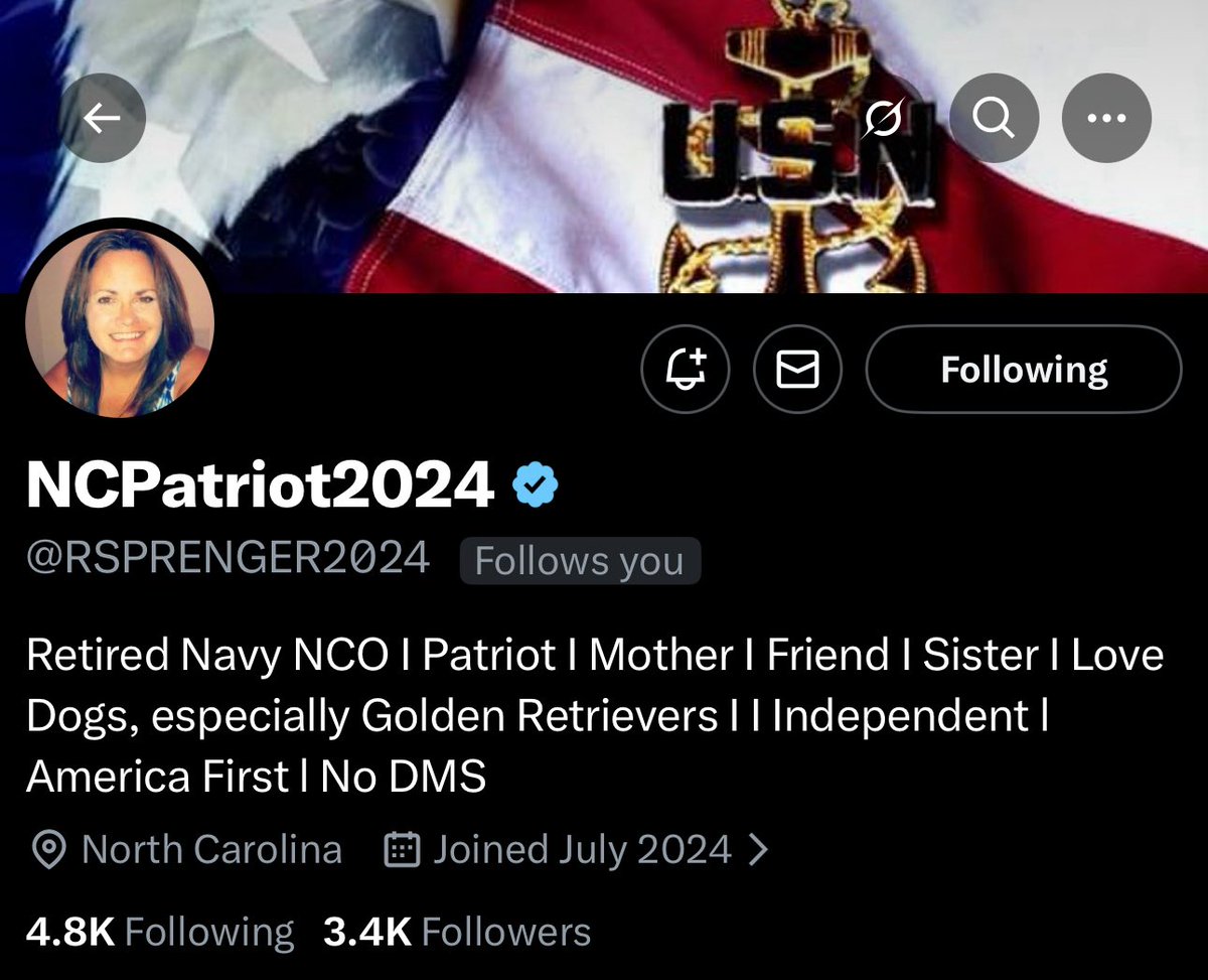Go follow <a href="/RSPRENGER2024/">NCPatriot2024</a> 🇺🇸🚨