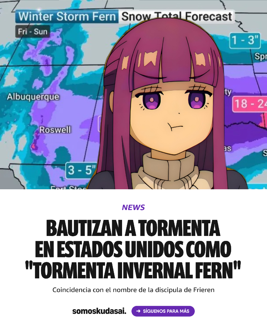 SomosKudasai's tweet photo. ¡LA TORMENTA FERN ES REAL! ❄️🟣
El Weather Channel nombró FERN a la tormenta masiva que congelará EE.UU en los próximos días. https://t.co/tqmu2hqyhs