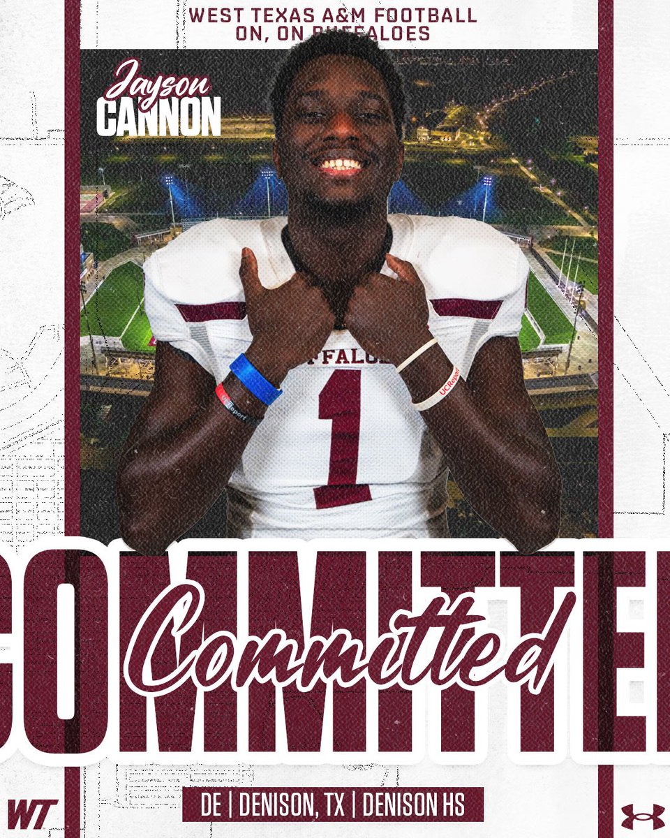 Cannon4Jayson's tweet image. Committed.
@WTAMUFootball