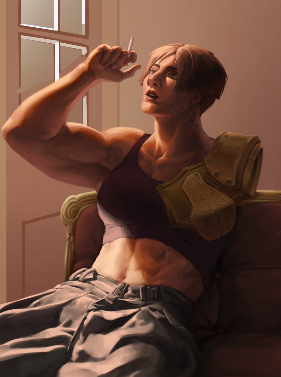 i_yon_a's tweet image. I’m not sure what to do with my twitter account 🤔 I don’t plan on making more Arcane fanart after this piece.