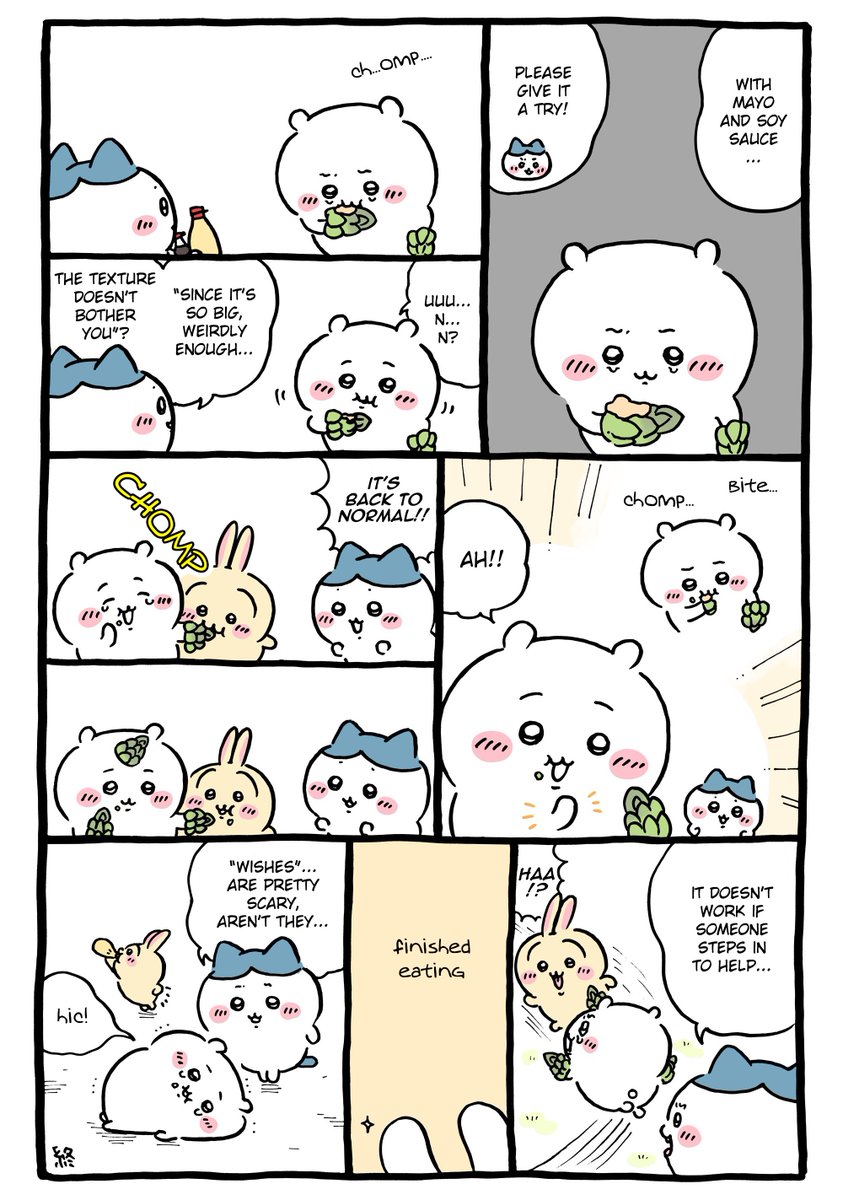 chiikaaawa's tweet image. We're back everyone! I'll be posting the new updates in groups of 2 pages starting with where we left off!☺️ (Catchup post 1/5)
#chiikawa #chiikawaeng