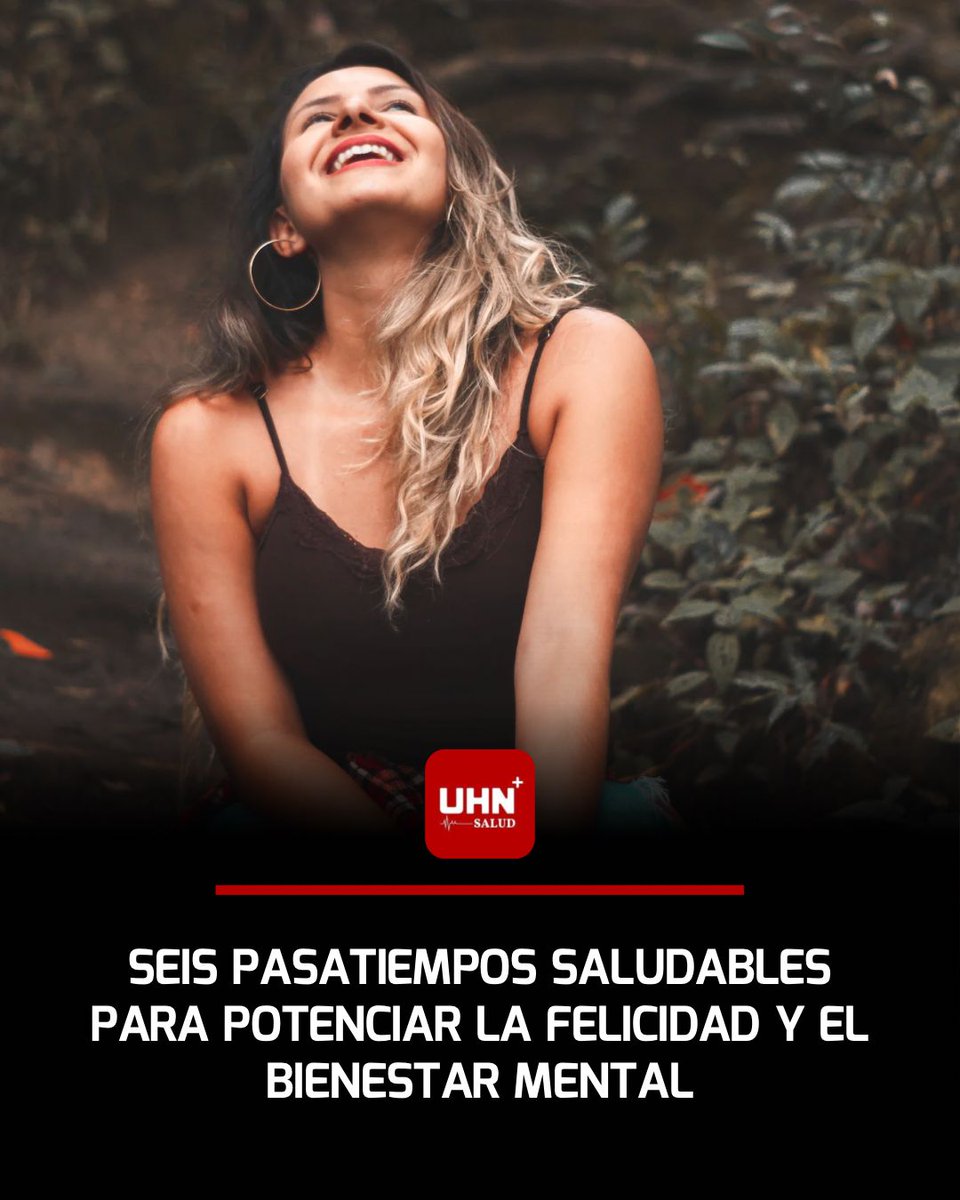 UHN_Plus_Salud's tweet photo. 🧠‼️ | Expertos identificaron seis pasatiempos saludables que potencian la felicidad y el bienestar mental, al reducir el estrés, estimular el cerebro y fortalecer el equilibrio emocional. Incorporarlos de forma regular ayuda a mejorar el ánimo, la concentración y la salud mental a largo plazo.

PASATIEMPOS QUE SUMAN BIENESTAR:
1️⃣ 🎨 Creatividad (pintar, escribir, música): libera emociones y reduce la ansiedad.
2️⃣ 🚶‍♂️ Actividad física recreativa: eleva endorfinas y combate el estrés.
3️⃣ 🌿 Contacto con la naturaleza: mejora el estado de ánimo y baja el cortisol.
4️⃣ 📚 Lectura por placer: estimula la mente y favorece la calma.
5️⃣ 🤝 Actividades sociales: refuerzan el sentido de pertenencia y reducen la soledad.
6️⃣ 🧩 Juegos mentales y hobbies cognitivos: protegen la memoria y la salud cerebral.