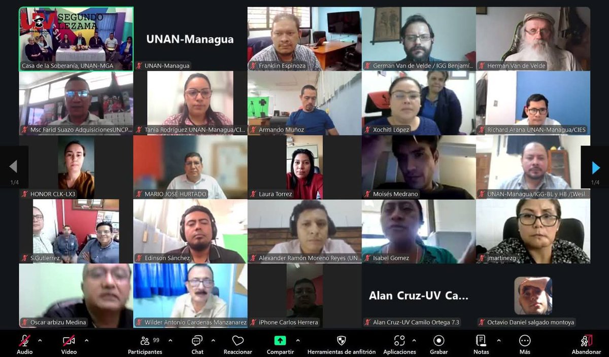 La Casa de la Soberanía Miguel d’Escoto Brockmann de la UNAN-Managua, junto a la UV Dra. Concepción Palacios Herrera, realizó el primer encuentro del Foro Permanente de Defensa de la Soberanía y la Paz, titulado “Rubén Darío: poesía, prosa antiimperialista ". 
#SomosUNAN