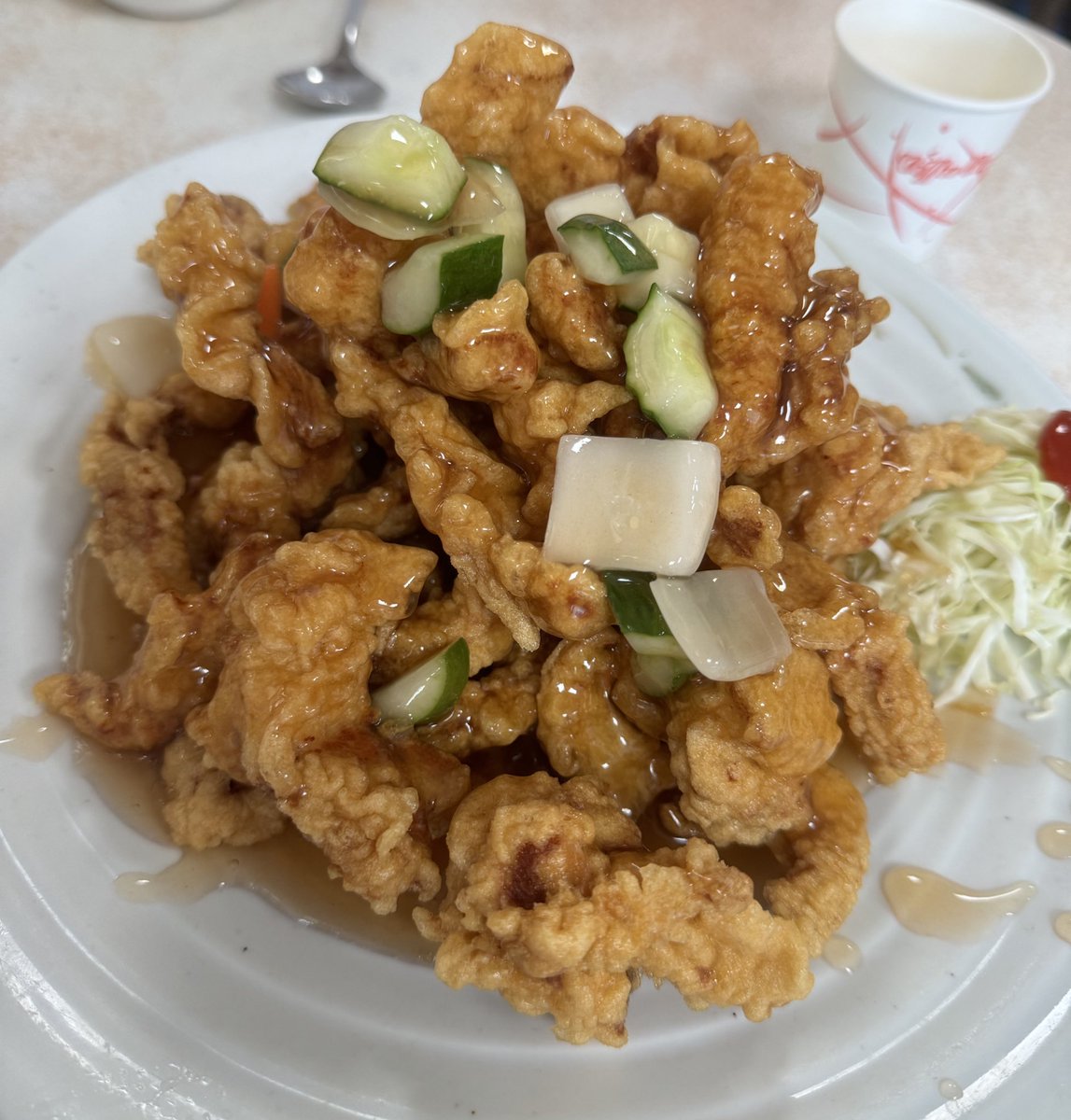 heaonii's tweet image. 옛날 탕수육 스타일 좋아하시는 분은 
아산에 ‘목화반점’ 꼭 가주세요 ,,🤤
제가 먹어본 탕수육 중에 1등‼️
부먹, 찍먹 다 가능합니다☺️,,,
웨이팅 쩔기때문에 꼭 일찍 가셔서 이름 적으셔야해요 탕수육 먹고 주변 현충사 구경하기 추천드립니다❣️