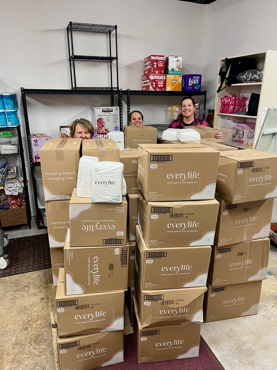 The wonderful people at @March_for_life blessed 10 clinics around the country with 60 packs of diapers from <a href="/everylife/">EveryLife</a>, a pro-life diaper company!  We are excited to share these diapers with our patients on new mom visits!