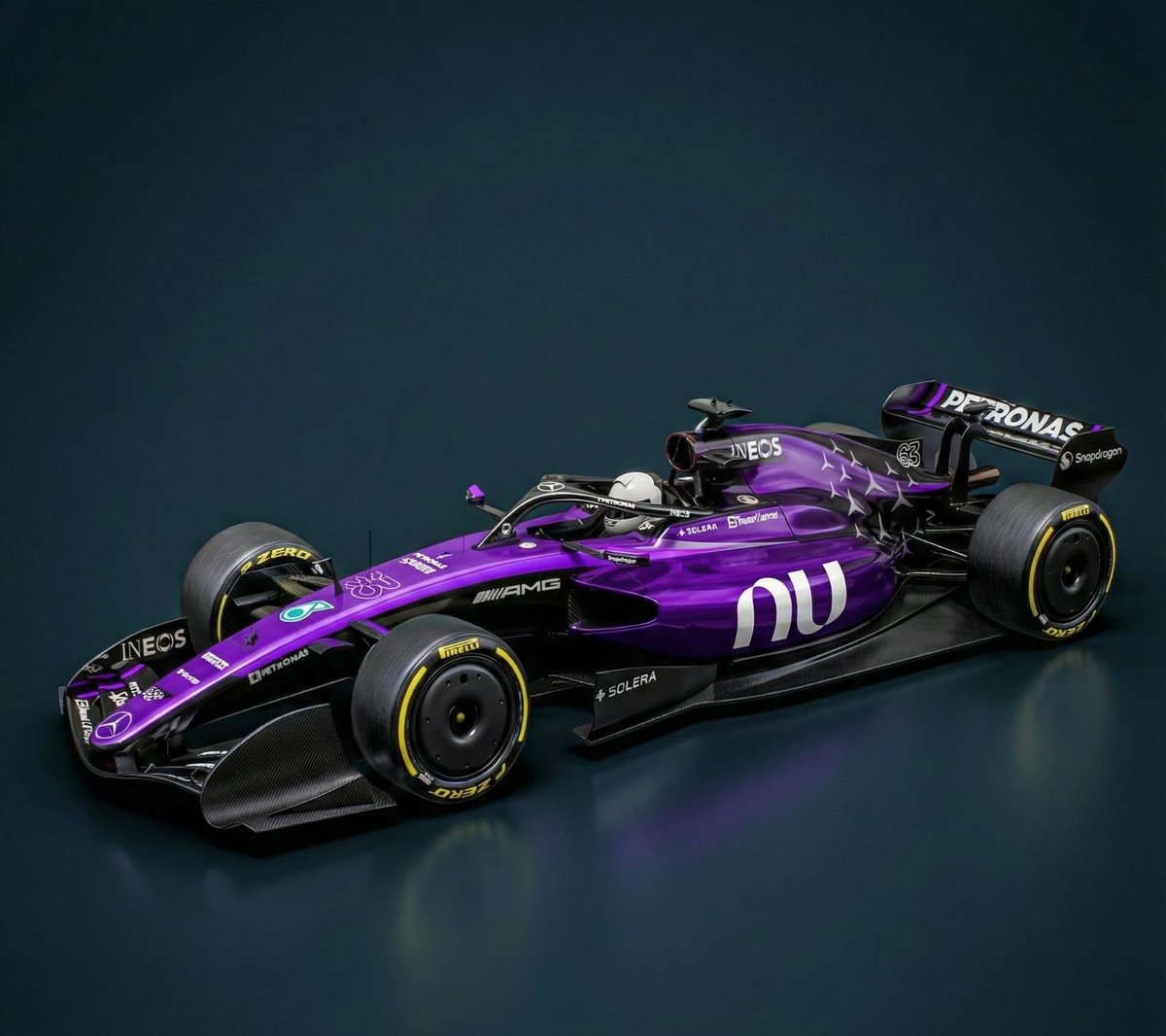 MercedesAMGF1BR's tweet image. Mercedes Nubank.