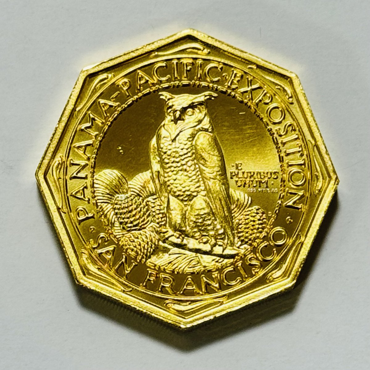 1915年パナマ・パシフィック博覧会のオクタゴナル50ドル金貨が好きすぎ