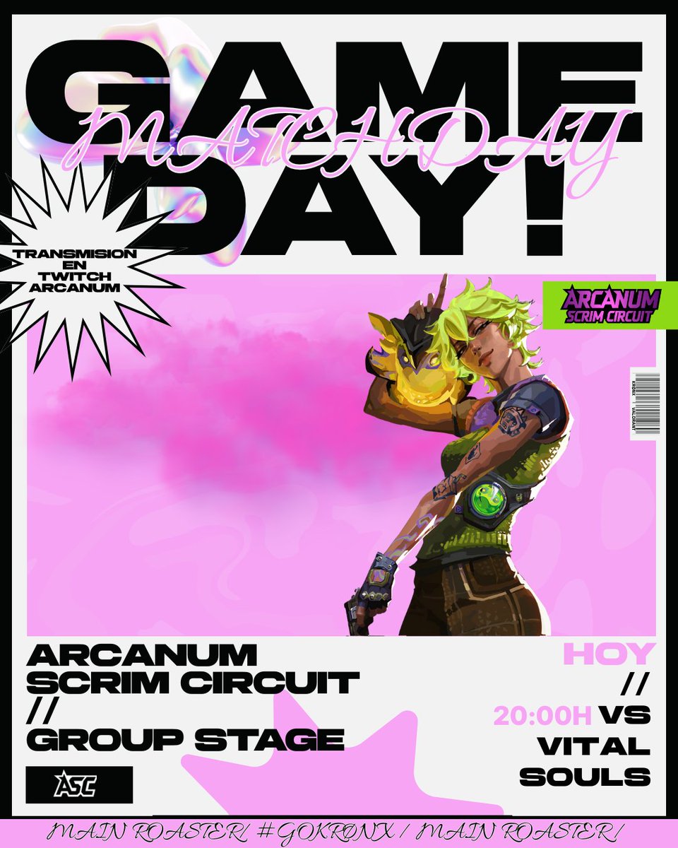 ¡ES HOY O NUNCA! 🔥  
VAMOS CON TODO A CLASIFICAR
TRANSMISION EN VIVO:  twitch.tv/arcanumesports_