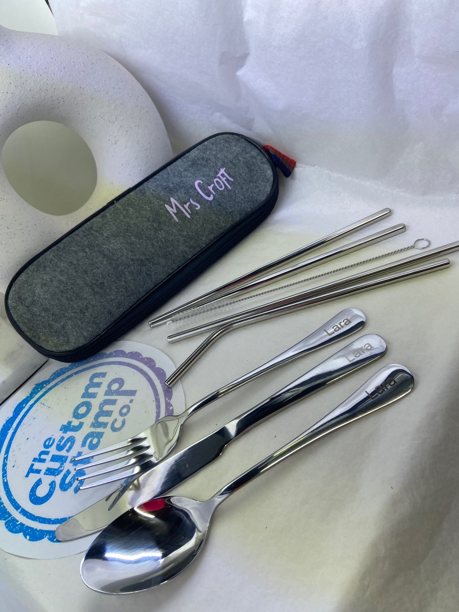 Whether it’s the classroom, staffroom or day room, you’ll never have to worry about ￼running out of forks with our personalised cutlery sets. With a labelled case and engraved cutlery, you will be eating lunch in luxury! #cutlery #personalised #australia #smallbusiness #teaching