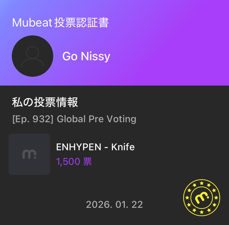 最終値下げ Hippopprincess ヒポプリ 視聴認証当選　インセンネッコ 最後に99票追加投票🗳️ お願いします🙏