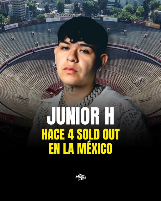 MasMerca2's tweet photo. Junior H rompe récord histórico y agota seis fechas en la plaza de toros “La México”. Por Javier Ventura

https://t.co/5x0GG7hEYO https://t.co/qWuowCa7h0