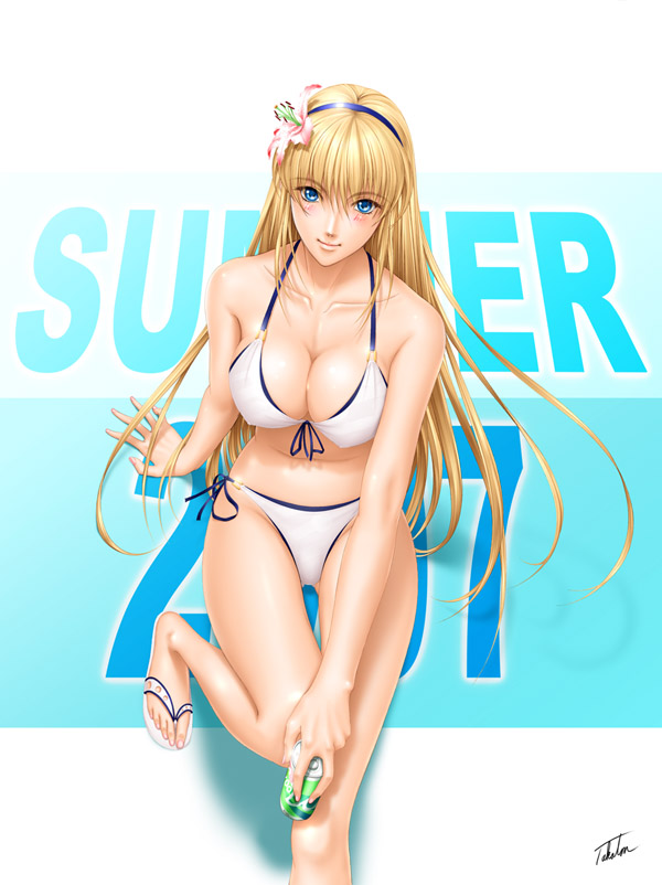 #くそ寒いので水着を貼る 
オリジナルキャラのフェリシアちゃんと、ロードス島戦記のディードリットどっちのキャラがいいかな?😏
どっちも脱衣仕様なので裸になるけどフェリシアちゃんの方は今までに一度も公開した事が無い…
寒すぎてまたしもやけが悪化中…😣 