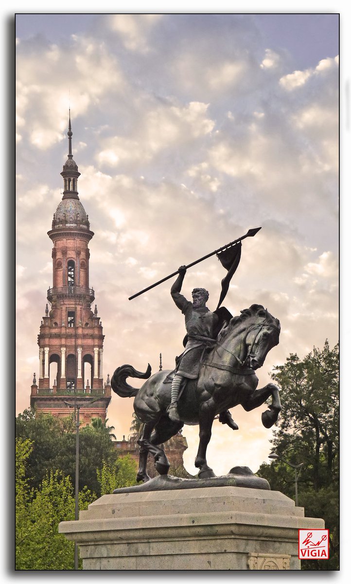 Monumento a el Cid Campeador.
La estatua de bronce fue realizada y donada a la ciudad por la escultora estadounidense Anna Hyatt Huntington en 1927, para la Exposición Iberoamericana de 1929.